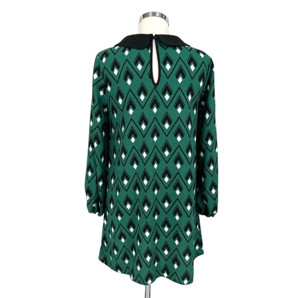 ModCloth You Make Loving Fun Shift Dress Peter Pan Collar Green Size Medium - Picture 10 of 14
